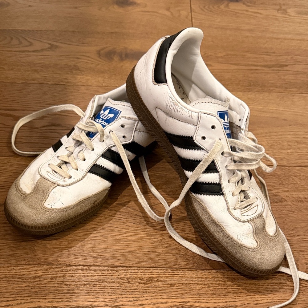 Adidas White and Black Classic samba Sneakers